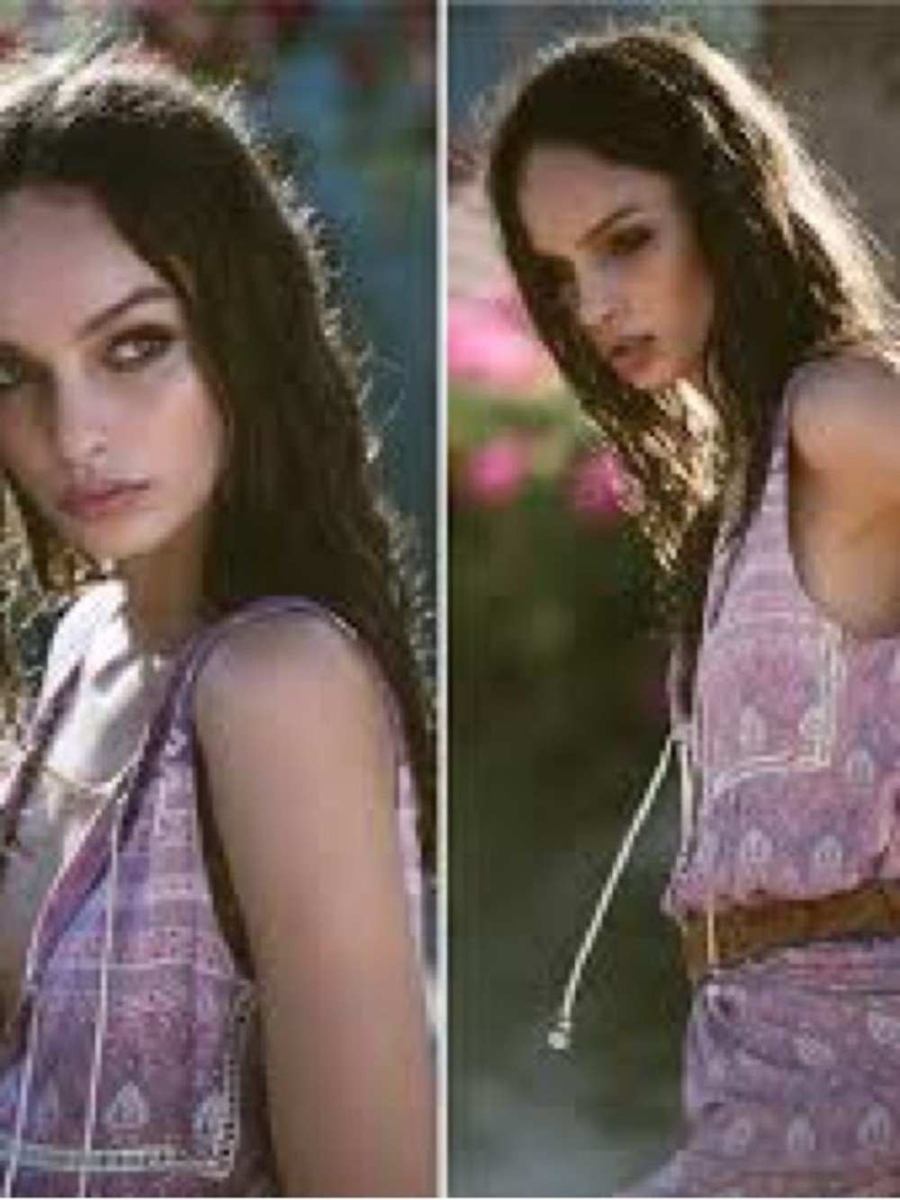 Spell Oracle set Lavender Printed Boho Skirt Set purple small - Picture 4 of 6